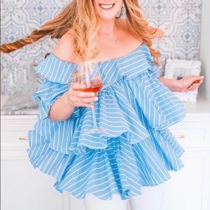 Layered ruffles dress/blouse